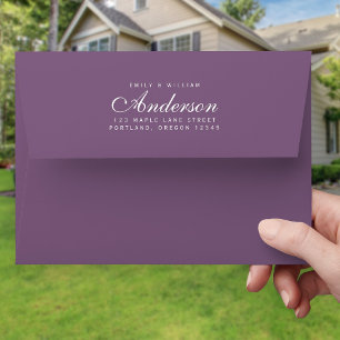Enveloppe Couleur modifiable Elegant Nom de famille Adresse 
