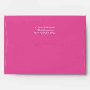 Enveloppe couleur rose chaud simple