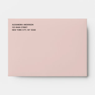 Enveloppe couleur rose pâle simple minimaliste