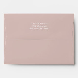 Enveloppe couleur rose pastel simple et personnali