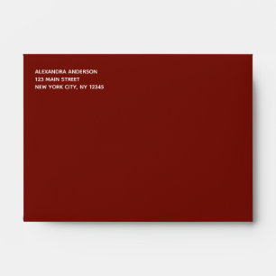 Enveloppe couleur rouge romantique Simple minimali