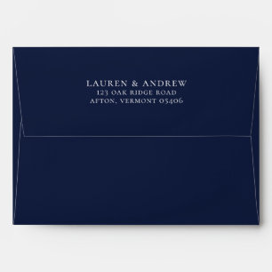 Enveloppe couleur solide minimaliste bleu marine