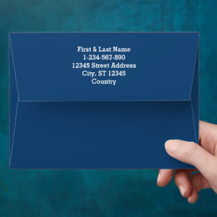 Enveloppe Couleur uni bleu foncé nuit Ciel