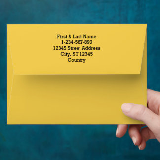 Enveloppe Couleur uni Marigold Jaune