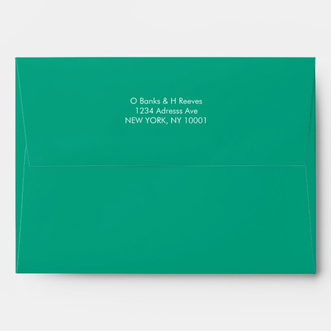 Enveloppe couleur vert clair simple (Dos (Haut rabat))