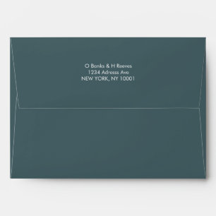 Enveloppe couleur vert émeraude simple et personna