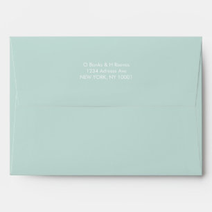 Enveloppe couleur verte menthe simple et personnal