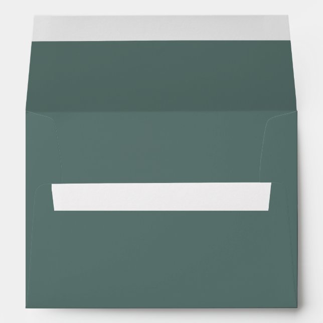 Enveloppe Couleur verte solide Eucalyptus | Hex# 5B7570 (Dos (Bas))