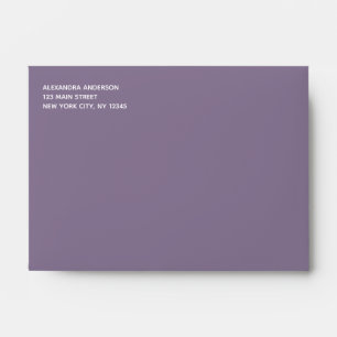 Enveloppe couleur violette minimaliste simple