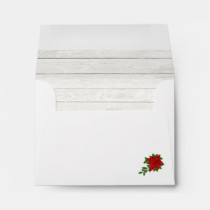 Enveloppe Country Wood Poinsettia