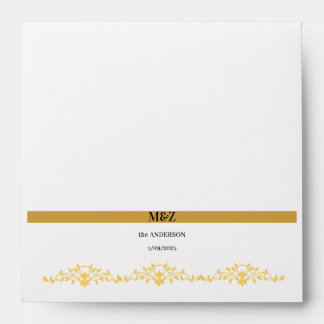 Enveloppe Couple Monogramme mariage date décorative pensionn