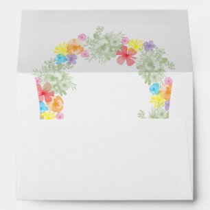 Enveloppe Couronne florale rustique 5x7 Faire-part de mariag