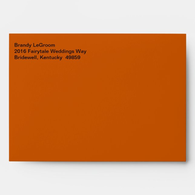 Enveloppe Courrier simple Burning Orange (Devant)