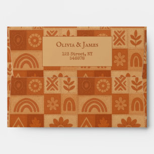 Enveloppe Couverture en terre cuite patchwork Ferme rustique