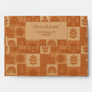 Enveloppe Couverture en terre cuite patchwork Ferme rustique
