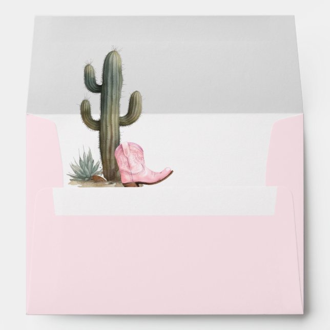 Enveloppe Cowgirl Dernier Rodeo Bachelorette (Dos (Bas))