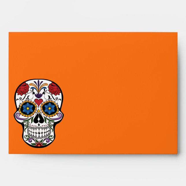 Enveloppe Crâne de Halloween (Devant)