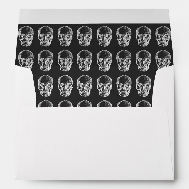 Enveloppe Crâne gothique de la mort vintage 30e anniversaire (Dos (Bas))