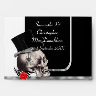 Enveloppe Crâne gothique mariage