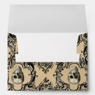 Enveloppe Crânes à ossature victorienne Goth squelette Gothi