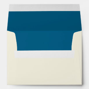Enveloppe Cream et Blue Liner avec adresse de retour
