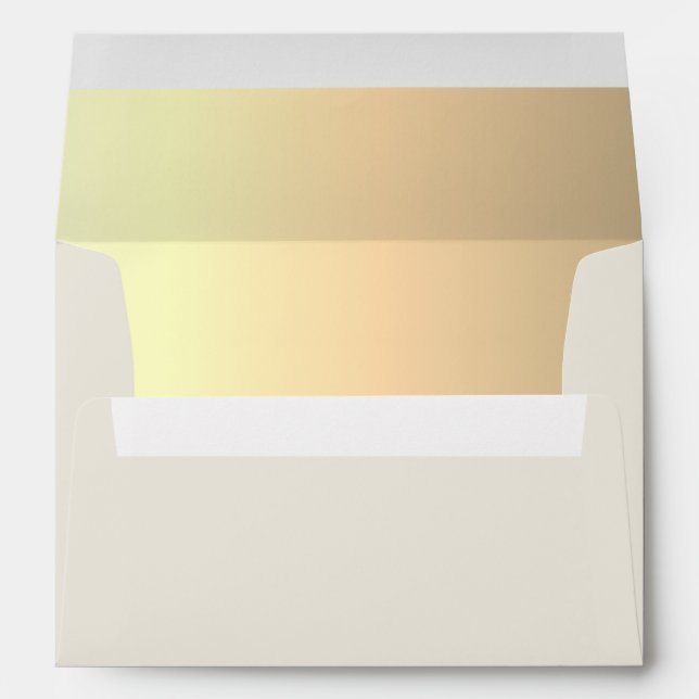 Enveloppe Cream Gold Elegant Wedding (Dos (Bas))