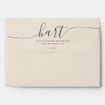 Crème avec l'adresse de retour de script noir