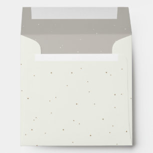 Enveloppe Crème/Beige Intérieur Couronne de Snowberry + Euc