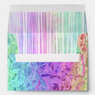 Enveloppe cristal arc-en-ciel congelé + bandes de brosse :