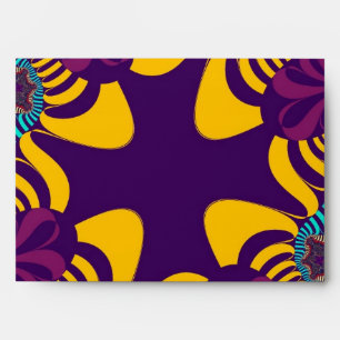 Enveloppe Croix violette et or