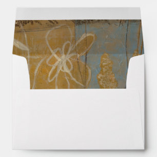 Enveloppe Croquis floral avec le fleur sauvage et les