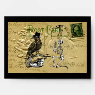 Enveloppe Crow et squelette