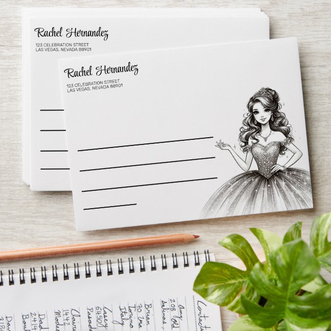 Enveloppe Crystal Quinceañera (Stacked)