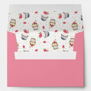 Enveloppe Cupcake - Accessoire de messagerie rose 