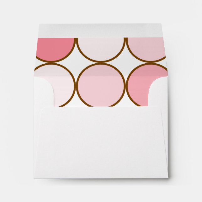 Enveloppe Cupcake et points roses (Dos (Bas))