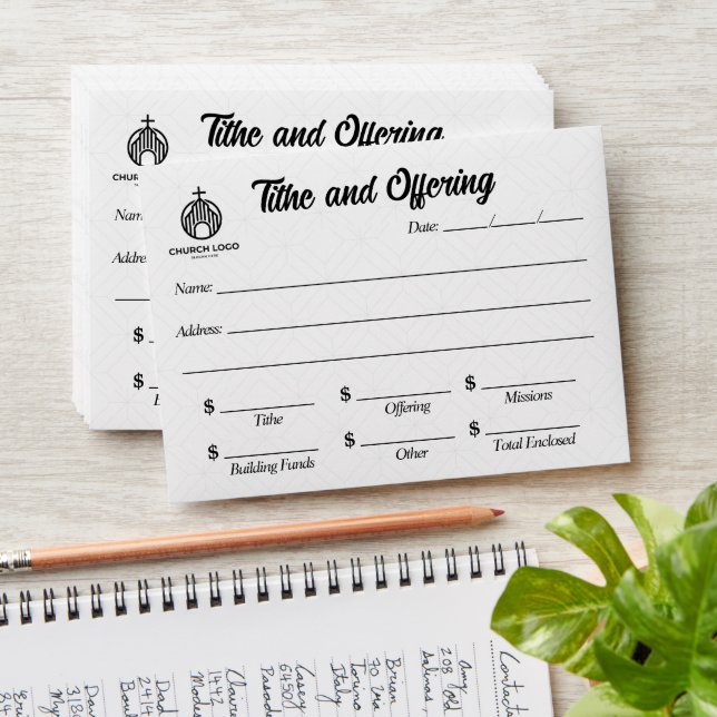 Enveloppe Custom Church Offering Giving Tithing Envelope (Stacked)