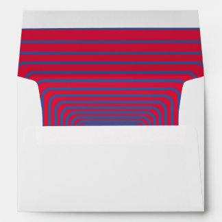 Enveloppe Custom Crimson & Blue Optical Stripes Envelope