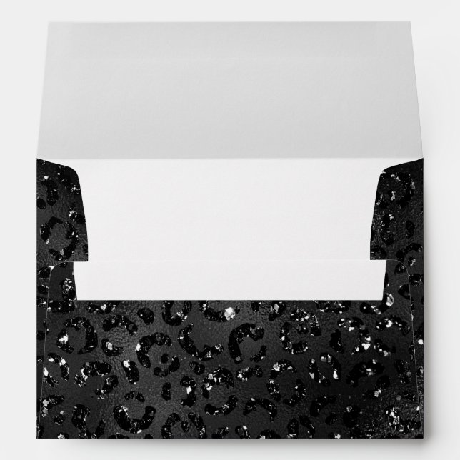 Enveloppe Cute Black Cheetah Leopard Peau Imprimer Animal (Dos (Bas))