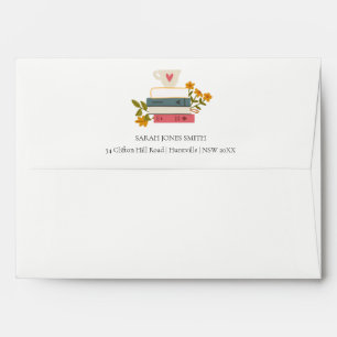 Enveloppe Cute Dusky empilé Storybooks Adresse florale