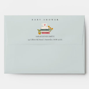 Enveloppe Cute Dusky empilé Storybooks Baby shower Floral