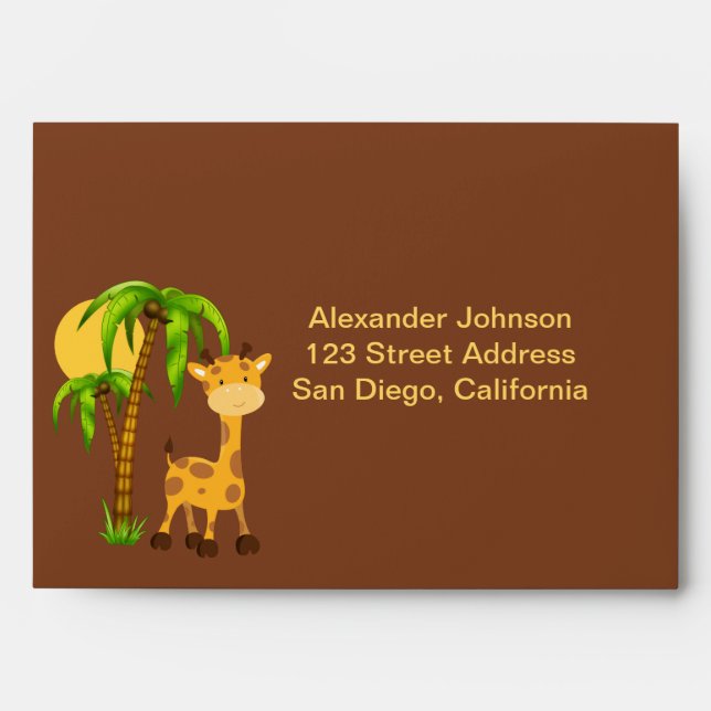 Enveloppe Cute Giraffe (Devant)