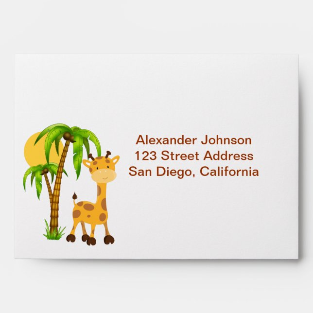 Enveloppe Cute Giraffe (Devant)