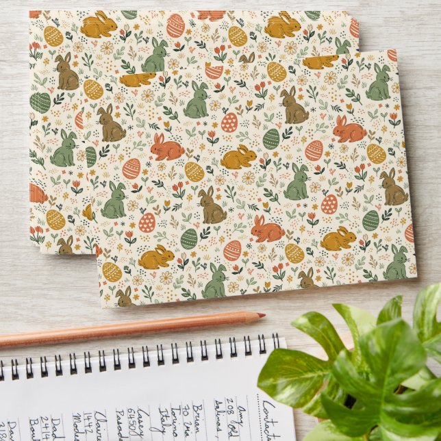 Enveloppe Cute Hand Drawn Spring Bunnies Envelope (Stacked)