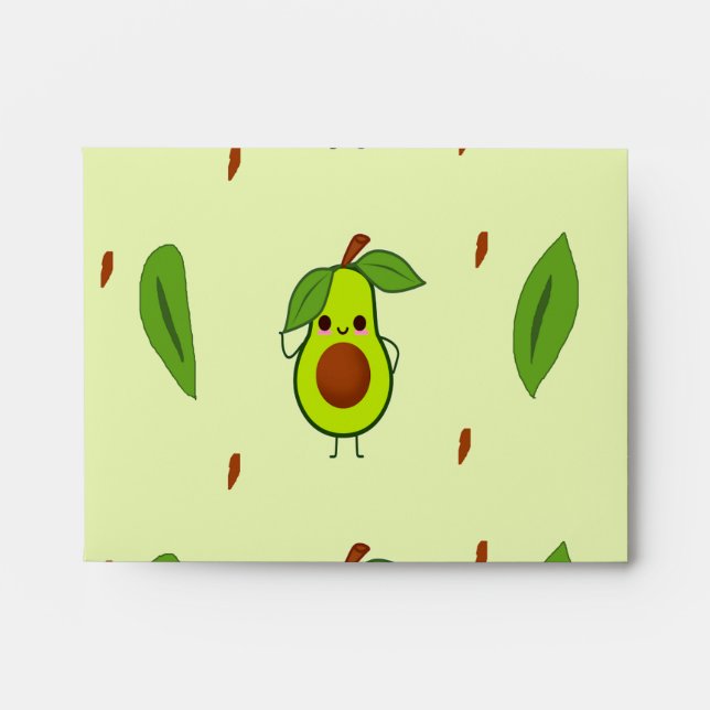 Enveloppe Cute kawaii avocado (Devant)