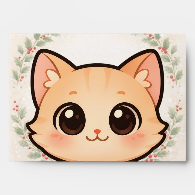 Enveloppe Cute Kawaii Cat Face Envelopes (Devant)