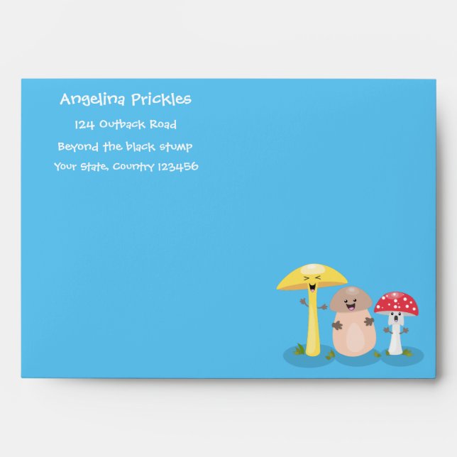 Enveloppe Cute kawaii champignon champignon toadstool (Devant)