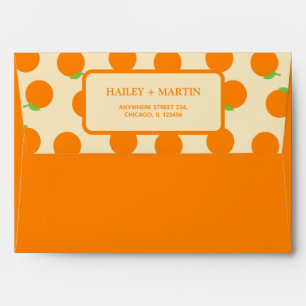 Enveloppe Cute Orange Boho Fruit Fiançailles papeterie