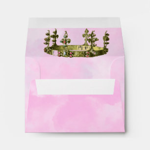 Enveloppe Cute Royal Princess Crown Pink Theme Invitation