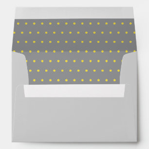 Enveloppe Cute Tendance gris Jaune Polka Motif moderne