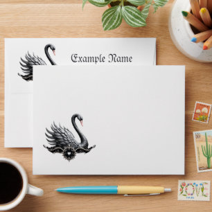 Enveloppe Cygne éternel de l'amour, pour toujours commence i